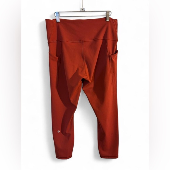 Lululemon Wunder Train High-Rise Tight 25” Terra Orange Size 14 Pockets - Picture 5 of 16